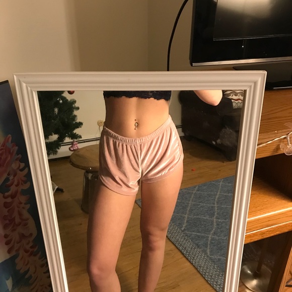 PacSun Pants - Pink Velour Booty Shorts